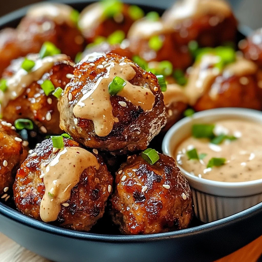 Korean BBQ Meatballs with Spicy Mayo Dip: A Flavor-Packed Beginner-Friendly Recipe