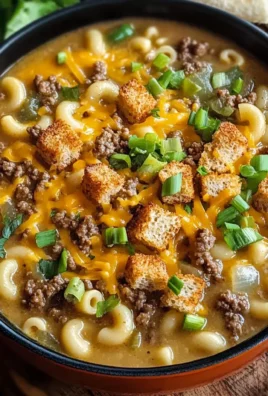 One Pot Macaroni Cheeseburger Soup