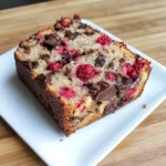 Raspberry Dark Chocolate Banana Bread