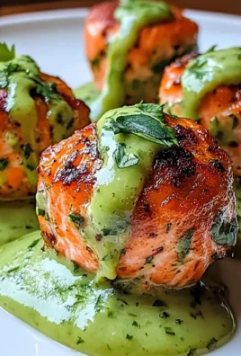 Salmon Balls with Creamy Avocado Sauce: Healthy Dinner Ideas