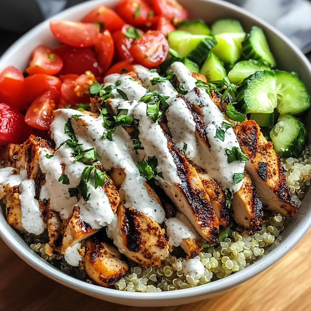 Savor 2-Hour Grilled Chicken Shawarma Bowls with Creamy Garlic Sauce
