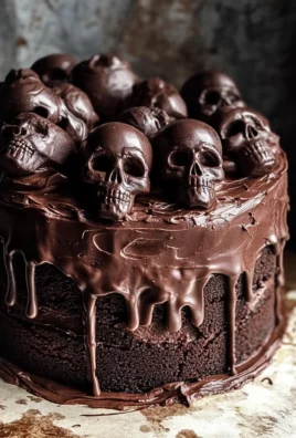 Vegan Chocolate Layer Skull Cake