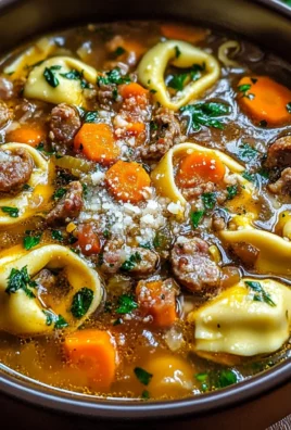 Autumn Tortellini Soup with Sausage