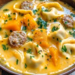 Butternut Squash Sausage Tortellini Soup Recipe