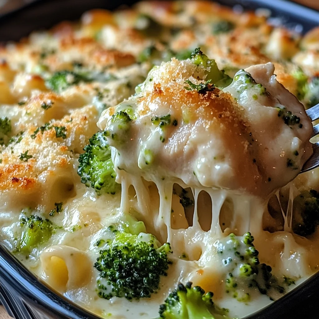 Chicken and Broccoli Alfredo Bake