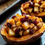Cranberry Apple Twice-Baked Sweet Potatoes