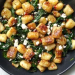 Crispy Gnocchi With Spinach And Feta