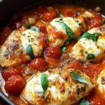 Garlic Tomato Chicken with Mozzarella