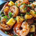 Hawaiian Garlic Shrimp with a Sweet Twist