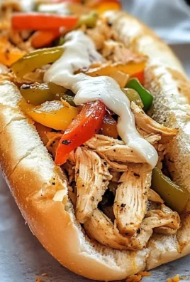 Healthy Crockpot Chicken Philly Cheesesteak Recipe