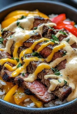 High Protein Philly Cheesesteak Rice Bowls