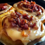 Indulge in Maple Turkey Bacon Cinnamon Rolls for a Sweet Treat!