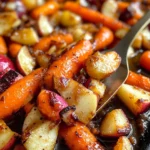Maple Dijon Roasted Carrots and Apples