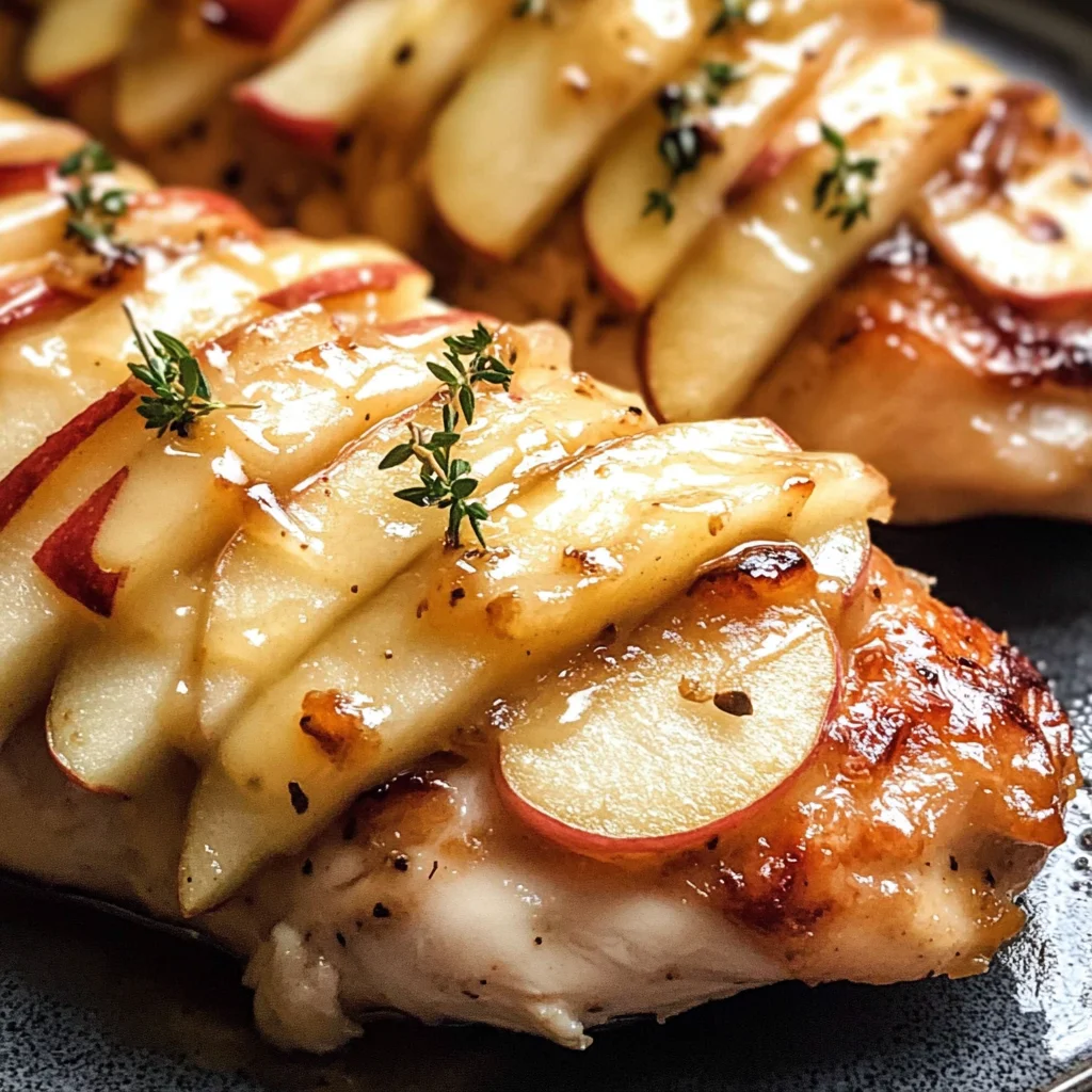Maple Glazed Apple and Brie Stuffed Chicken