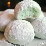 Minty Snowball Cookies