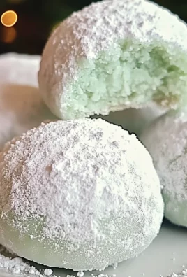 Minty Snowball Cookies
