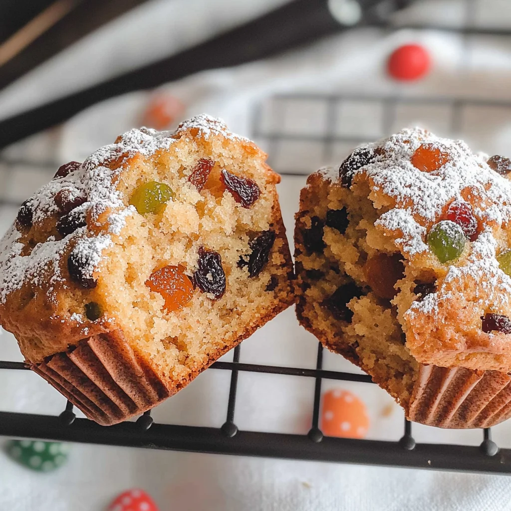 Moist Christmas Stollen Muffins