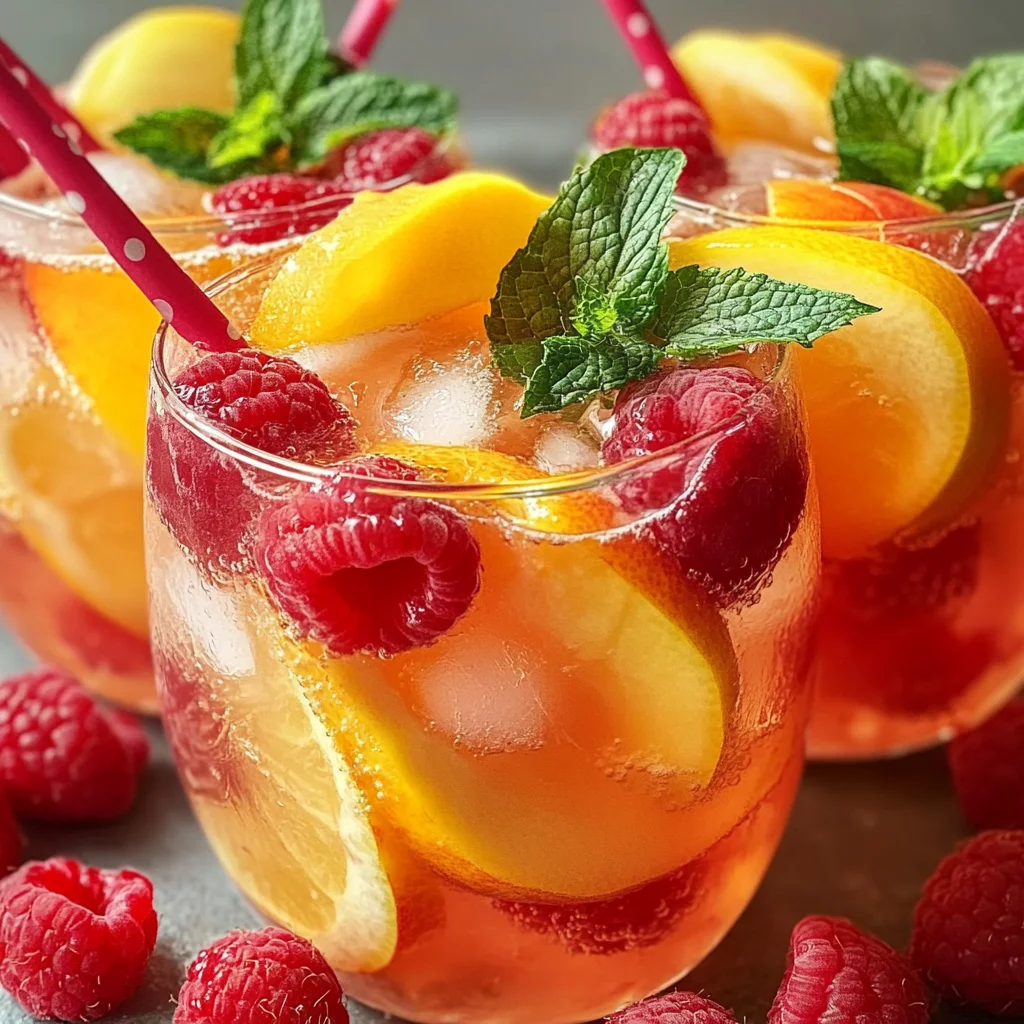 Raspberry Peach Lemonade