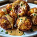 Reuben Balls with Spicy Thousand Island Dipping Sauce