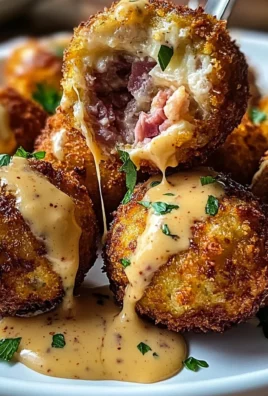 Reuben Balls with Spicy Thousand Island Dipping Sauce