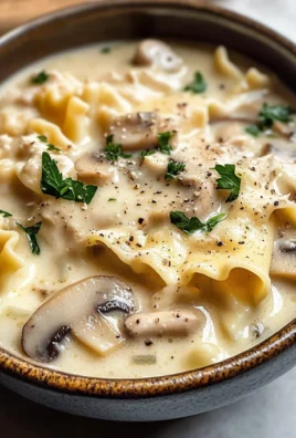 Roasted Garlic White Chicken Lasagna Soup