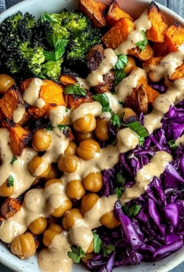 Roasted Veggie & Chickpea Bowls with Maple Dijon Tahini Dressing