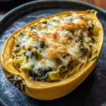 Spinach and Artichoke Stuffed Spaghetti Squash
