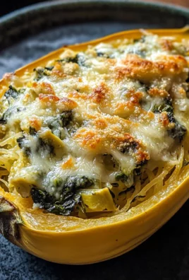 Spinach and Artichoke Stuffed Spaghetti Squash