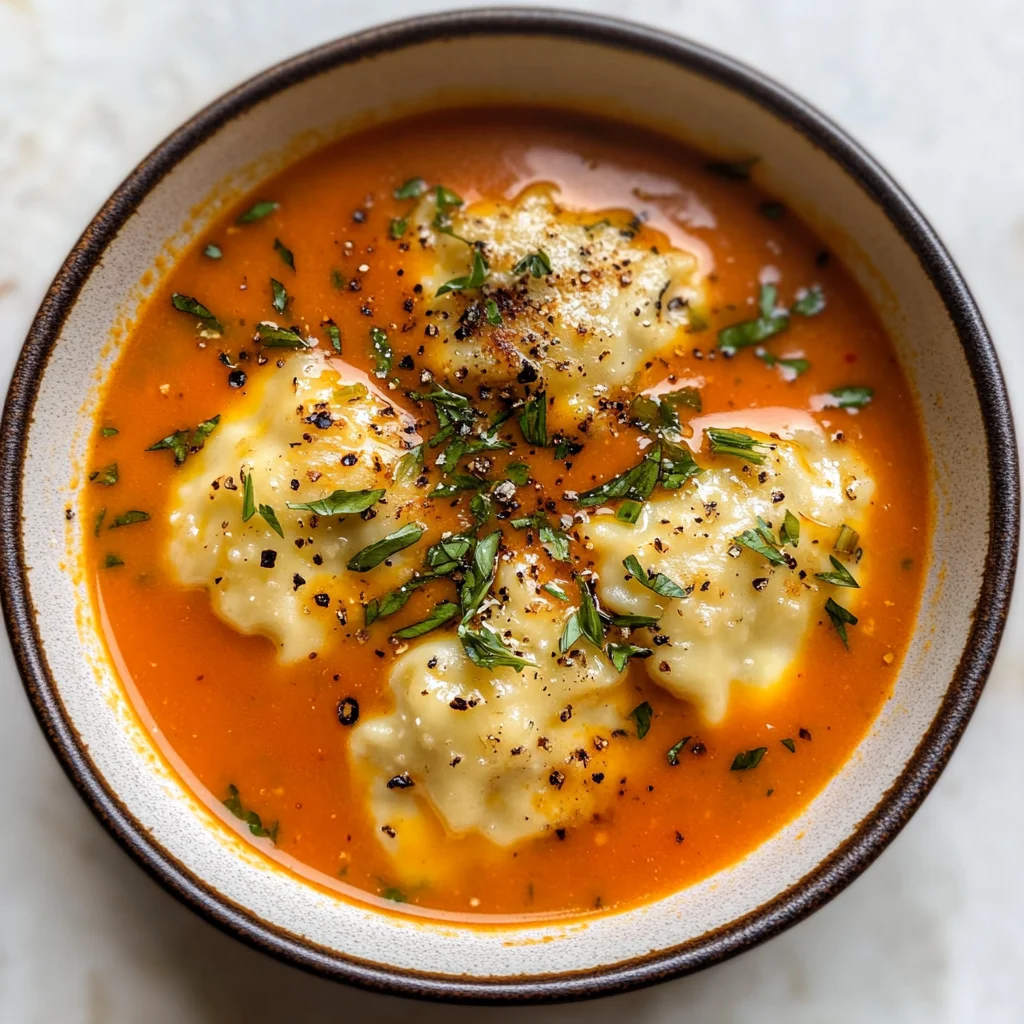 Tomato Dumpling Soup