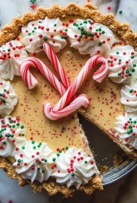 White Chocolate Candy Cane Pie