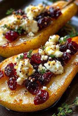 Baked Pears Feta Honey Cranberries