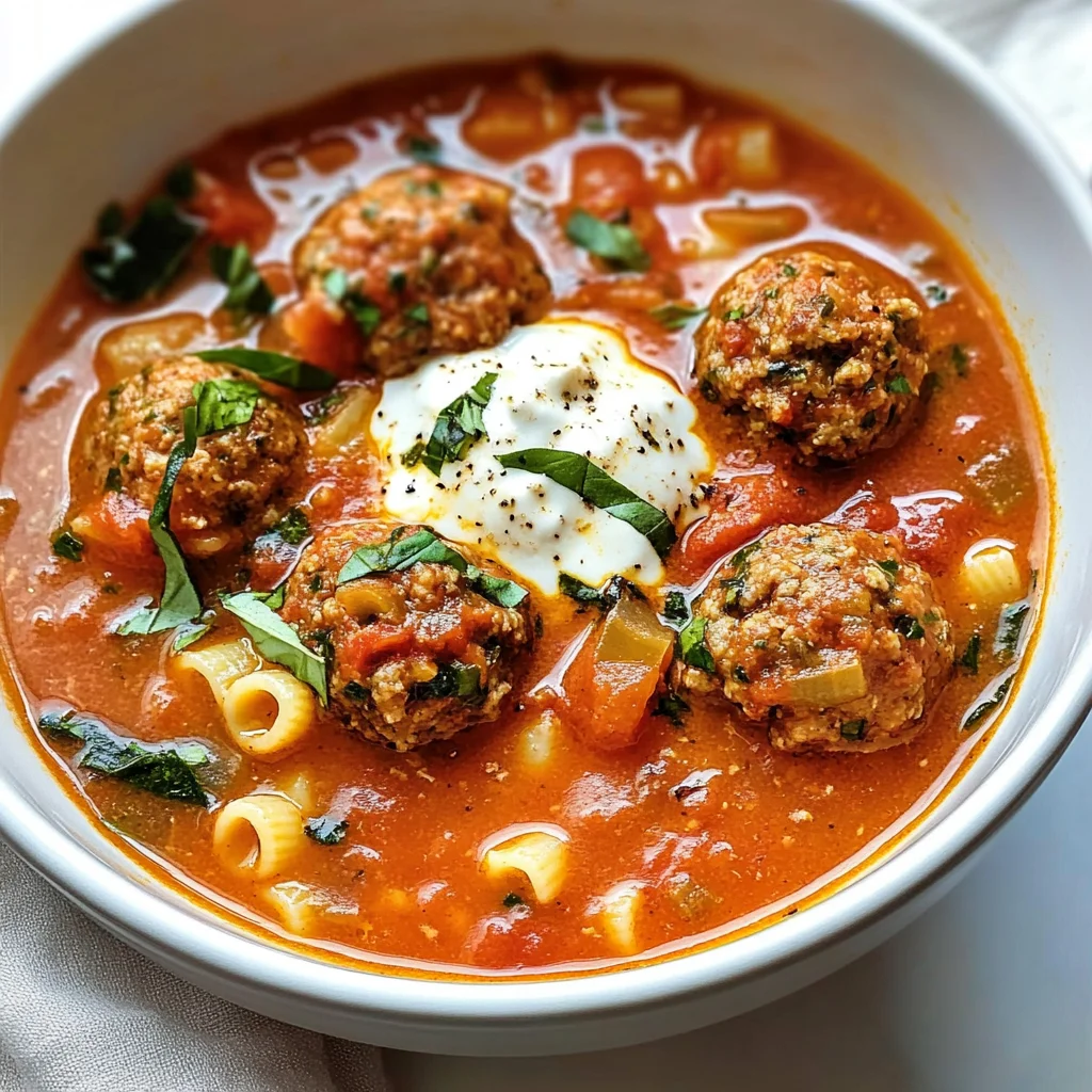 Creamy Italian Meatball Soup