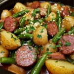 Crockpot Kielbasa and Green Beans