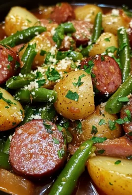 Crockpot Kielbasa and Green Beans