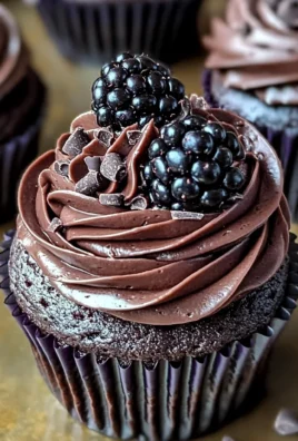 Dark Chocolate Blackberry Cupcakes: Indulge in a Decadent Dessert Delight