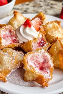 Deep-Fried Strawberry Cheesecake Stuffed Wonton Bites: Irresistibly Crispy!