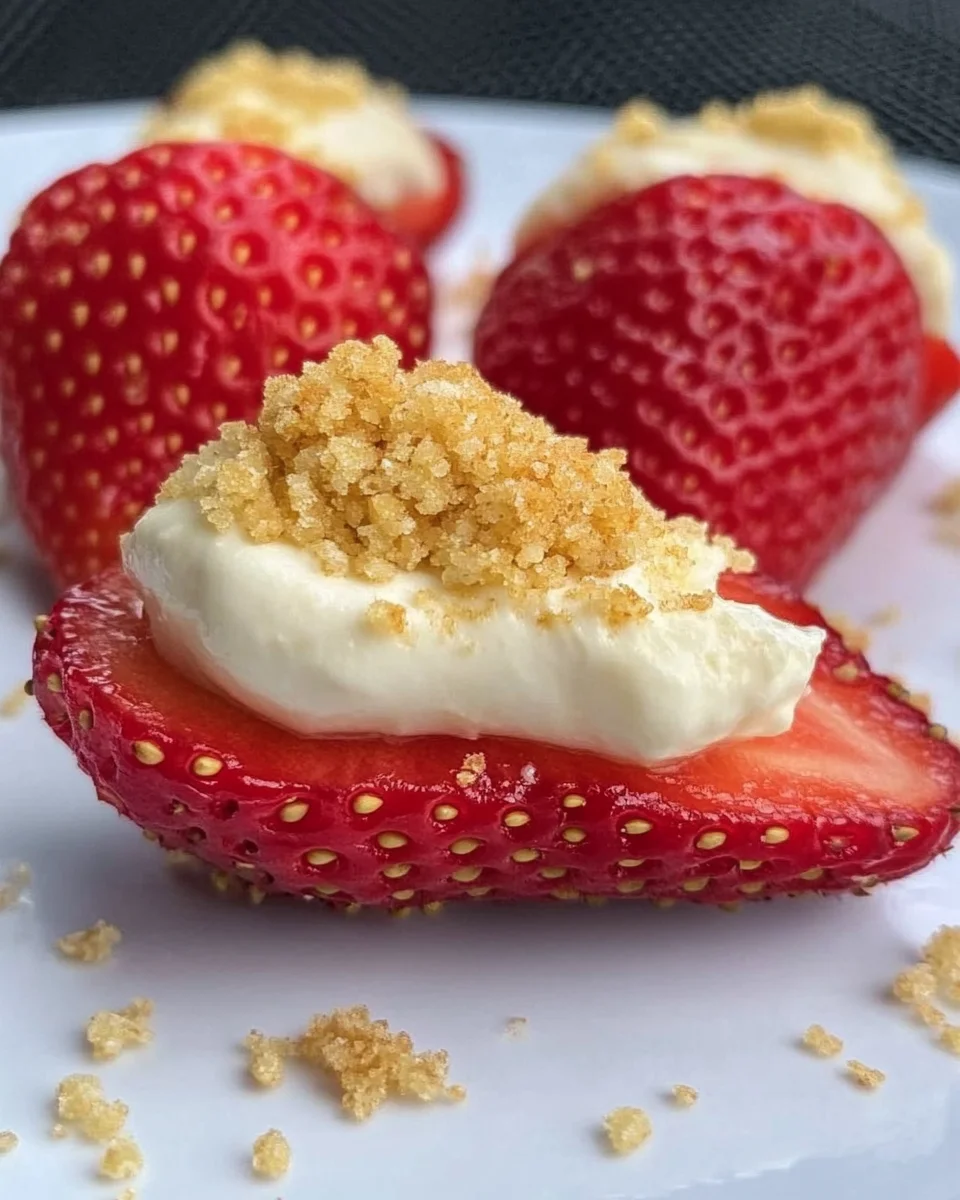 Deviled Strawberries (Made with a Cheesecake Filling)