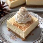 Eggnog cheesecake bars