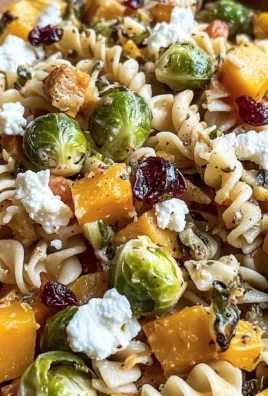 Fall Pasta Salad with Butternut Squash and Brussels