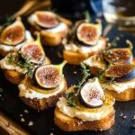 Fig and goat's cheese brioche toasts