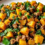 Ground Turkey Butternut Squash Skillet