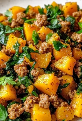 Ground Turkey Butternut Squash Skillet