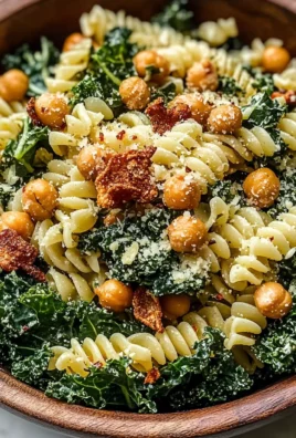 Kale Caesar Pasta Salad