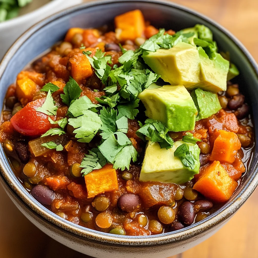 Lentil Sweet Potato Chili