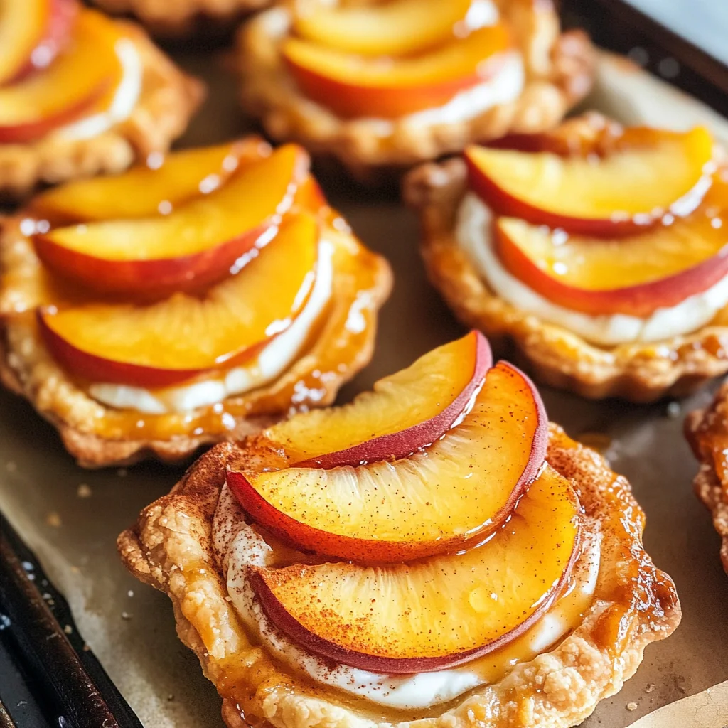 Mini Peach and Cream Cheese Tarts