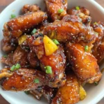 Sticky Pineapple-Teriyaki Chicken Wings in 3 Steps
