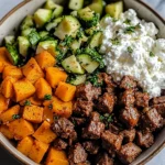 Sweet Potato Beef Bowl with Hot Honey and Cottage Cheese Recipe (Viral TikTok Recipe!)