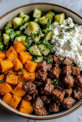 Sweet Potato Beef Bowl with Hot Honey and Cottage Cheese Recipe (Viral TikTok Recipe!)