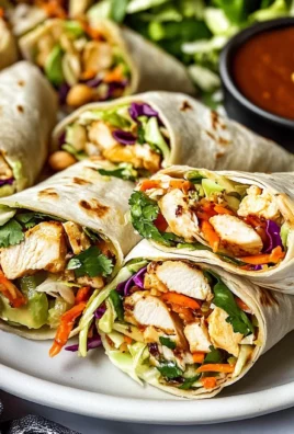 Thai Peanut Chicken Wraps