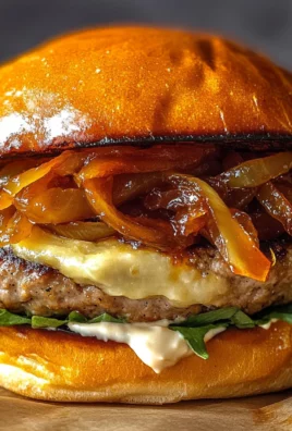 Turkey Burgers with Caramelized Onions and Aioli